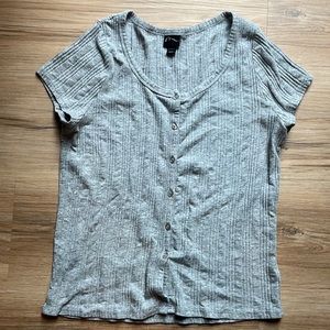 Art class kids Heather grey button up baby tee